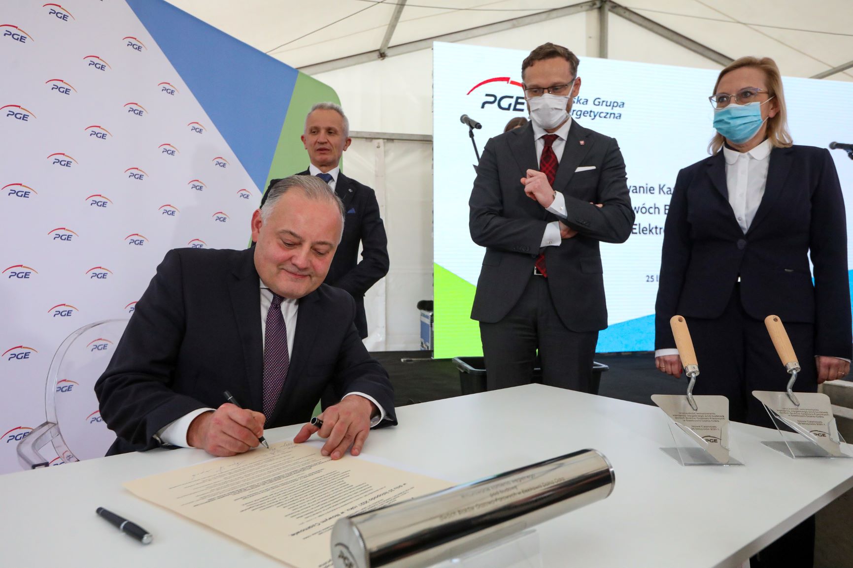 Wmurowanie kamienia węgielnego pod budowę bloków gazowych PGE przy Elektrowni Dolna Odra