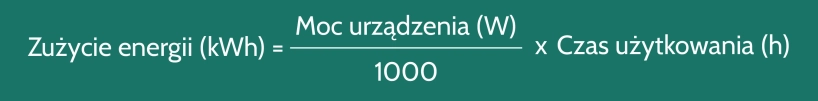 wzór zużycie energii (kWh)