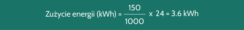 wzór zużycie energii (kWh)